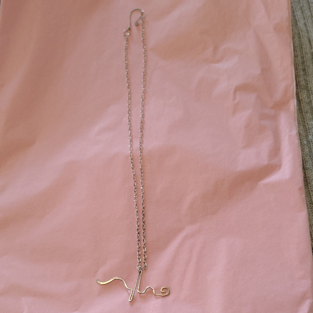 Silver ECG Heartbeat Necklace